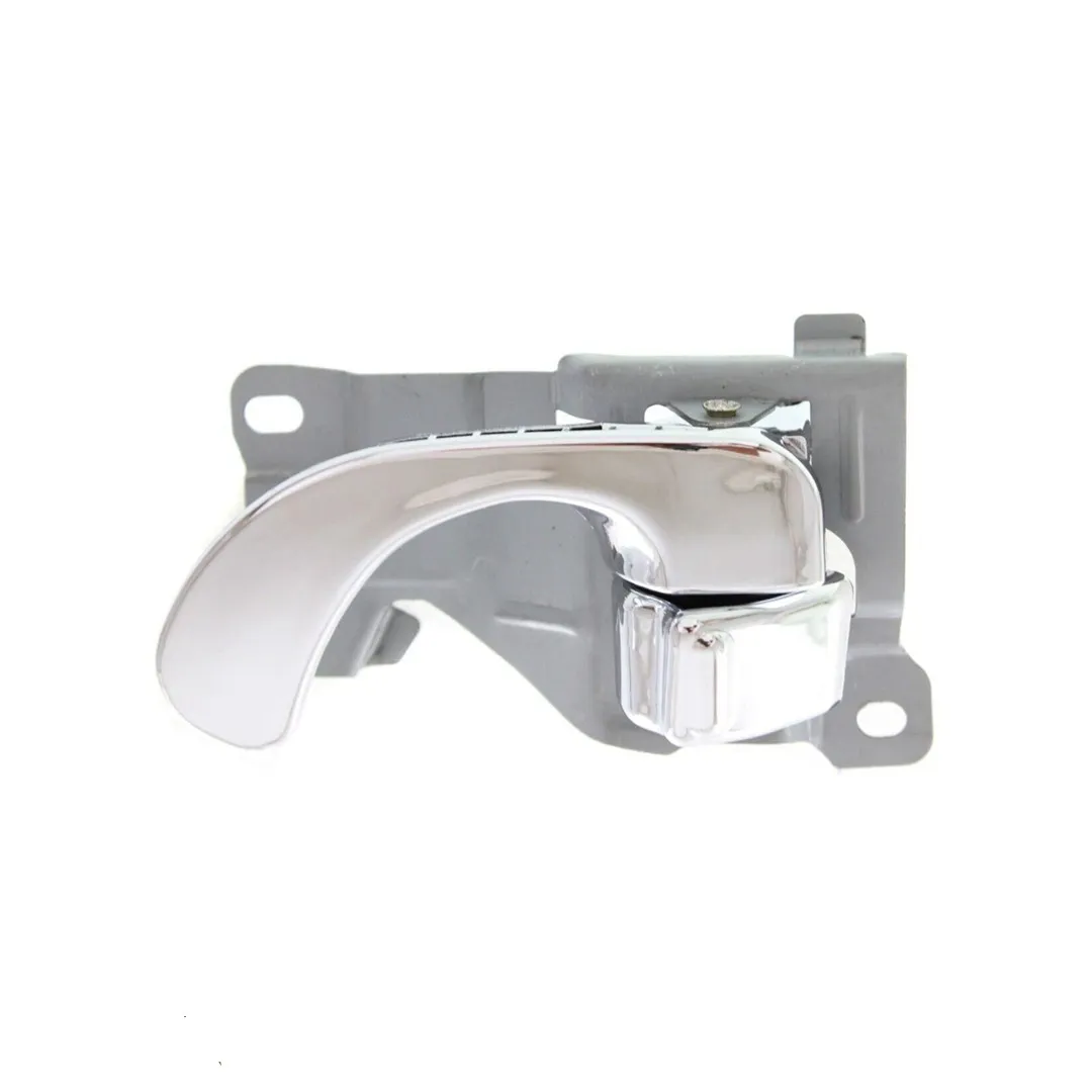 PT Auto Warehouse FO-2507MR-FP Interior Door Handle - Front Left/Right Pair, Silver Gray Housing With Chrome Lever