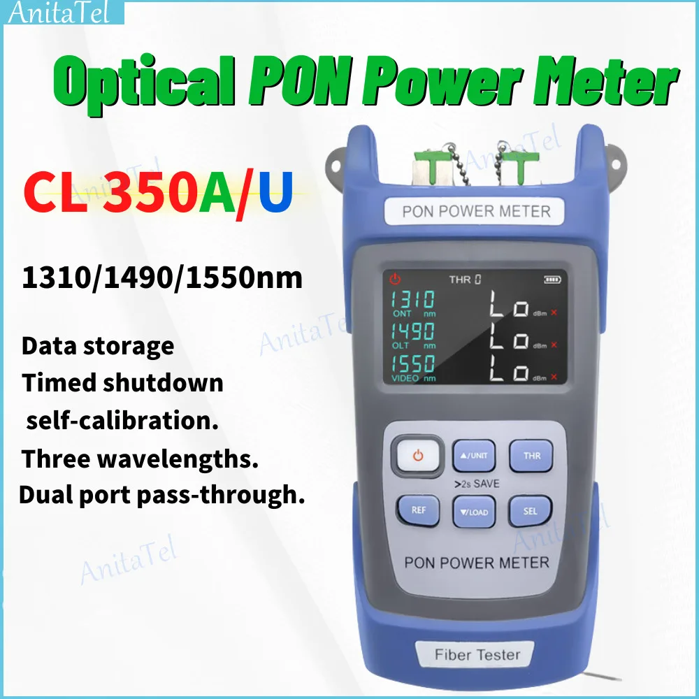 TM350 Handheld OPM Fiber Optical PON Power Meter FTTX/ONT/OLT 1310/1490