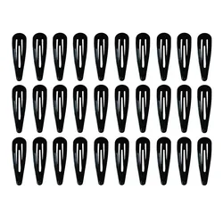 40 - Pack Decorative Black Hair Clips - 2 - Inch Metal Snap Barrettes (30 PCS Black)