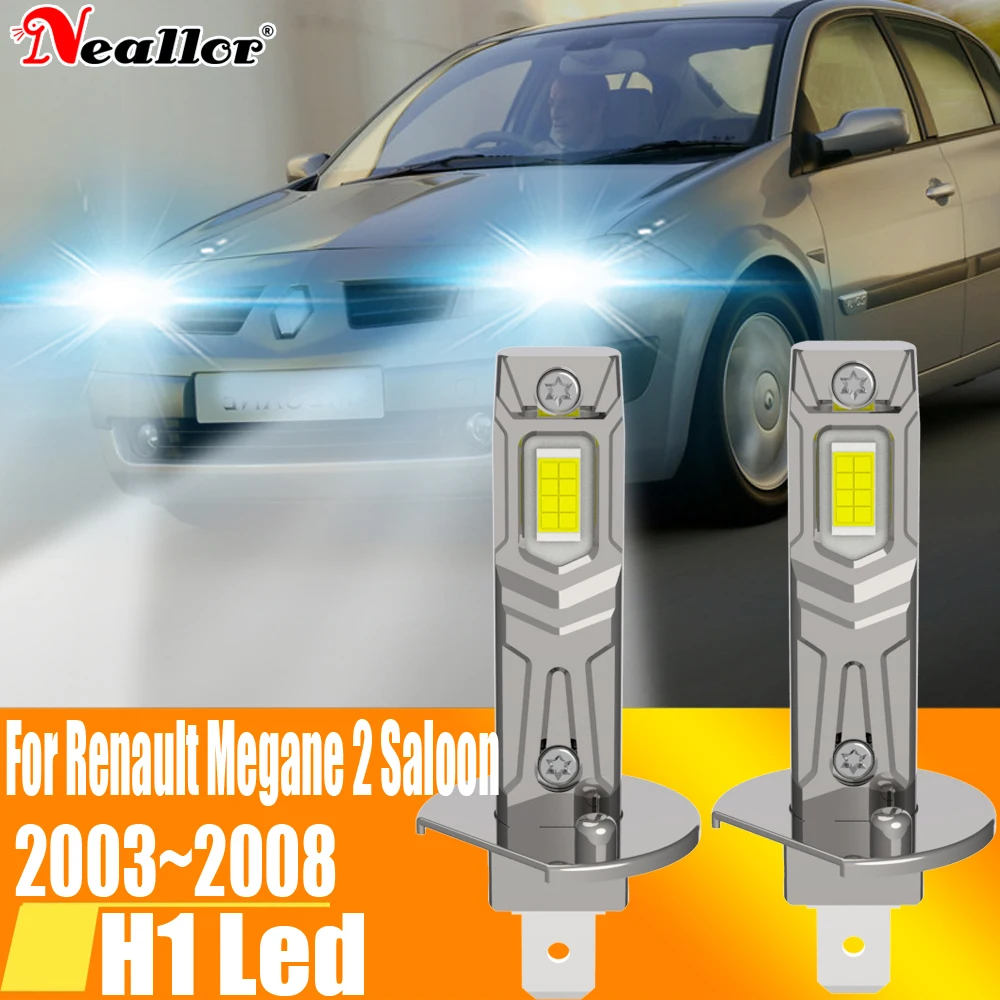 H1 Led Light Canbus Bulb Car Headlight High Power Auto Fog Diode Moto Driving Running Lamp 12V 55W Per Renault Megane 2003 ~ 2008