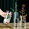 Small Glass Flower Vase Glass Cylinders Vase Florals Container, Flower Vase Delicate Decorative Vase for Offices Home 2