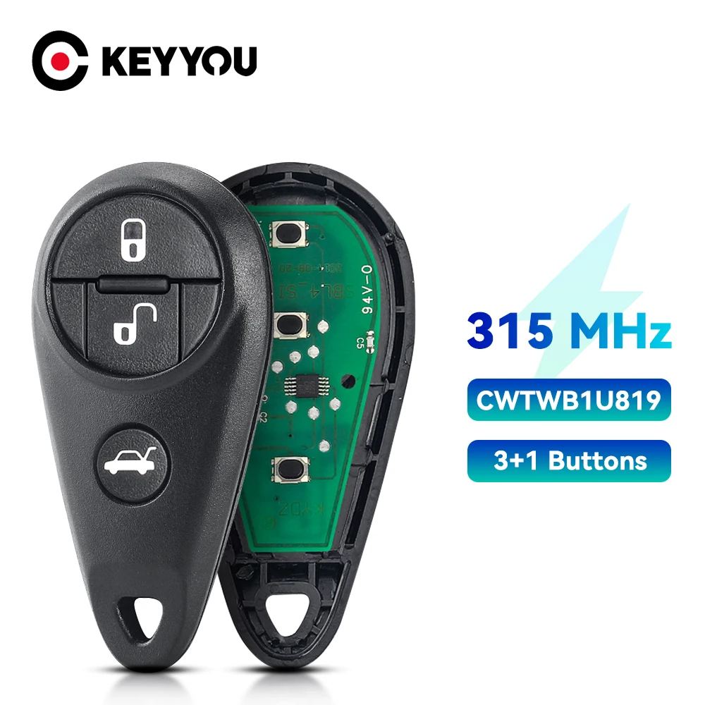 KEYYOU Control Remoto De Alarma Llavero Para Subaru Forter 2006 2007 B9 Tribeca Legacy Outback NHVWB1U711 3 Boton 433Mhz FSK - AliExprs