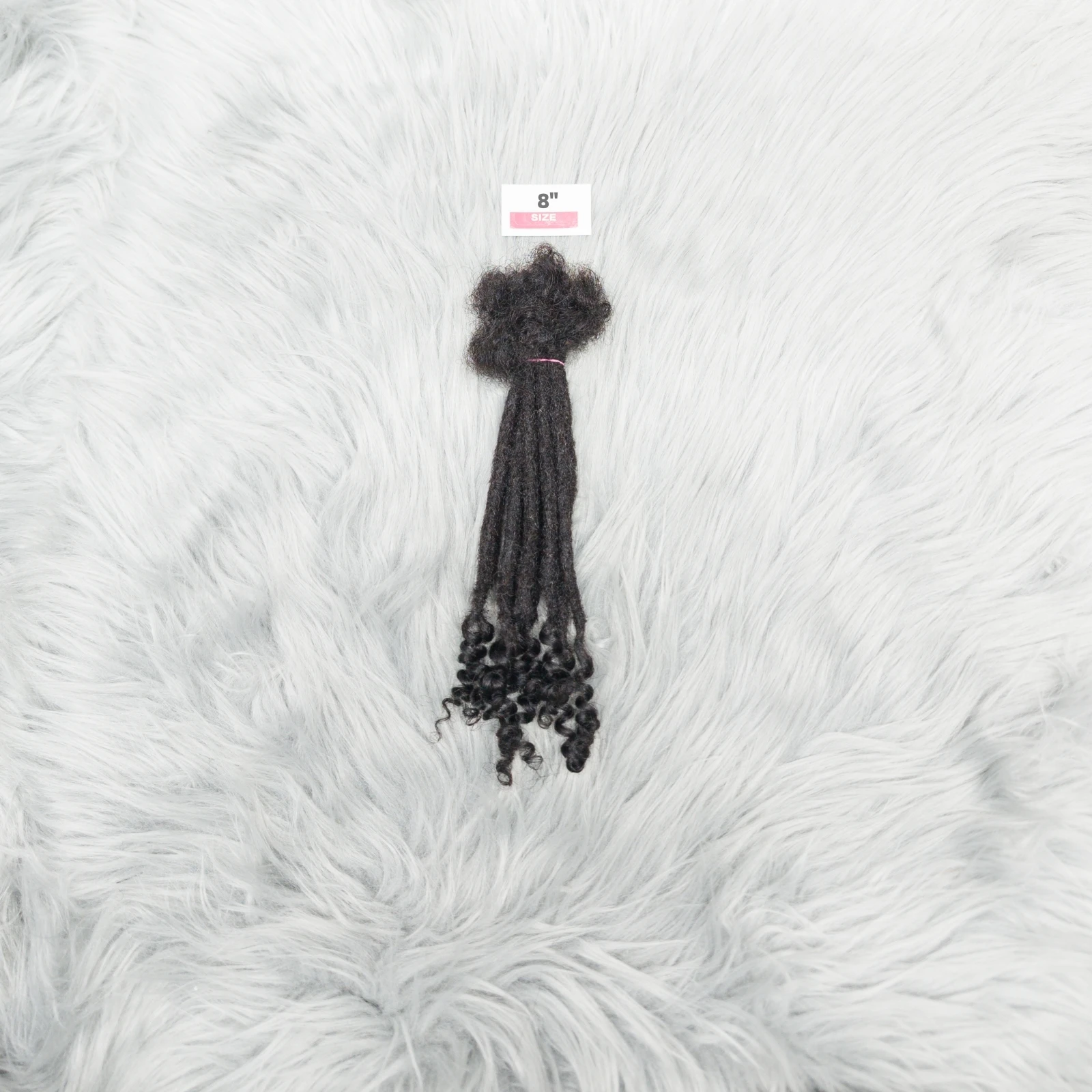 Natürliche Echthaar-Dreadlock-Erweiterungen mit lockigen Enden, 20,3–71,3 cm, handgefertigt, gekräuselte Schwanzschlösser, Verlängerung für Damen und Herren, 10 Stränge