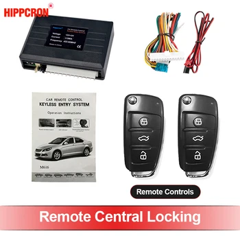 12V Car Remote Central Kit Door Lock Locking Vehicle Keyless Entry System with 2 Remote Control Car Central Lock Universal 1