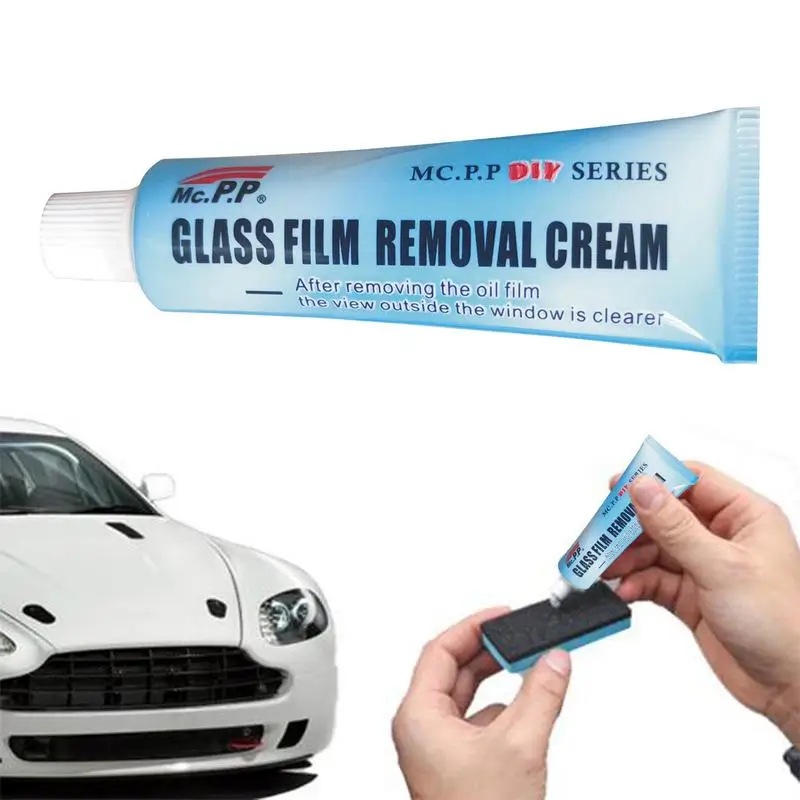 Universal Car Glass Polishing Degreaser Cleaner Oil Film Clean Polish Paste For Bathroom Window Glass Windshield Windscreen 20ml universal car headlight repair renovation fluid window glass cleaner for car light polishing accessories