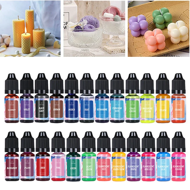 10ml/Bottle Epoxy Resin Pigments 24 Colors Candle Dye Colorant DIY