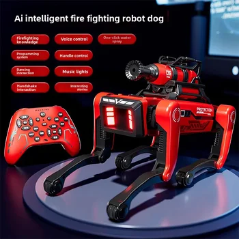 QINO Elettrico RC Robot Intelligente Cane con Clip Multifunzione RC Meccanico Cane Giocattolo Educativo Bionic Smart Robot Giocattolo Regalo