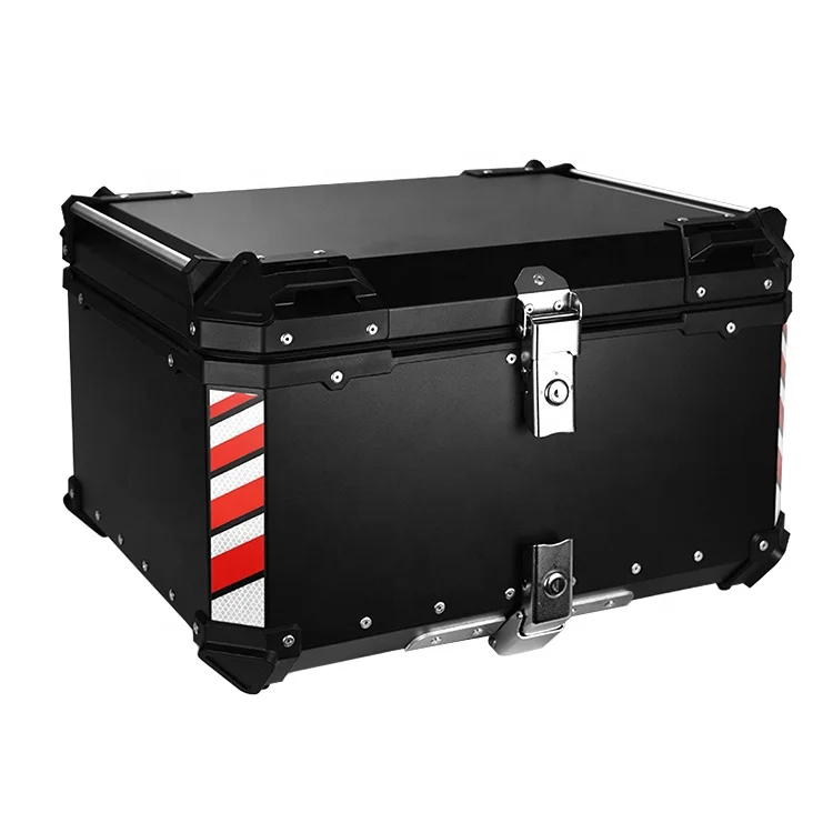 

85L Black F2-MOTO Top Box Adventure Motorbike Box Delivery Case Aluminum Motorcycle Tail Box For Bmw