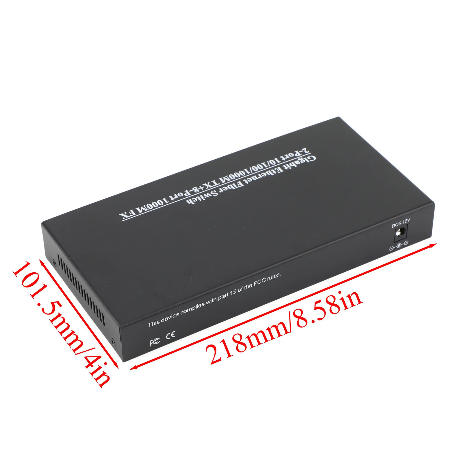 8 SFP to 2 RJ45 Transceiver 1PCS Gigabit SFP Media Converter 10/100/1000M Fiber Optic Switch With 3KM/20KM SC Module