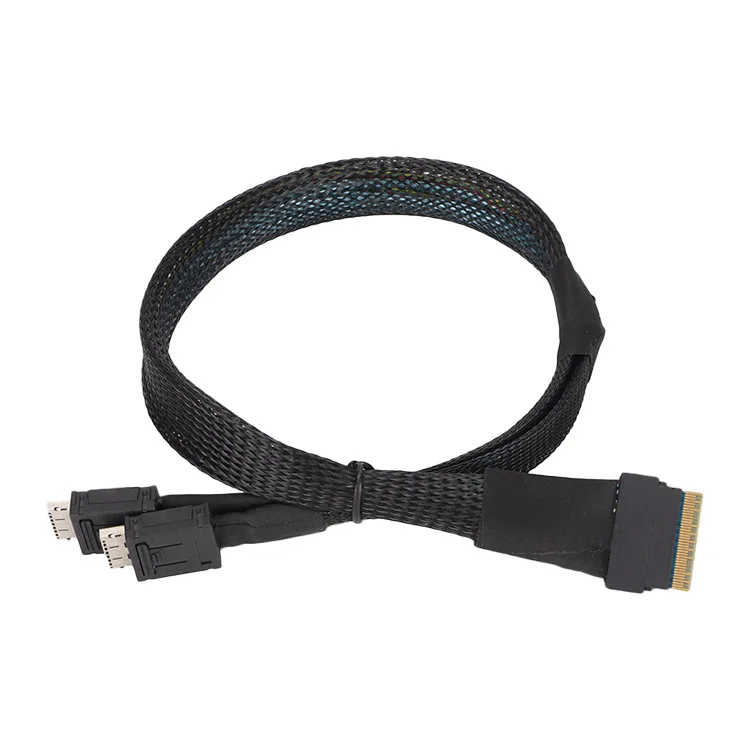 Pci-express Sff8654 8i 74pin para Dual Oculink 05 m Sff9611 - Imagem 4