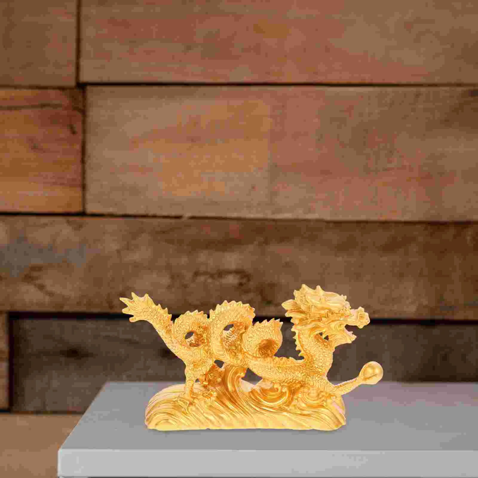 

Dragon Ornament Chinese Statues Animals Resin Craft Decor Decorations