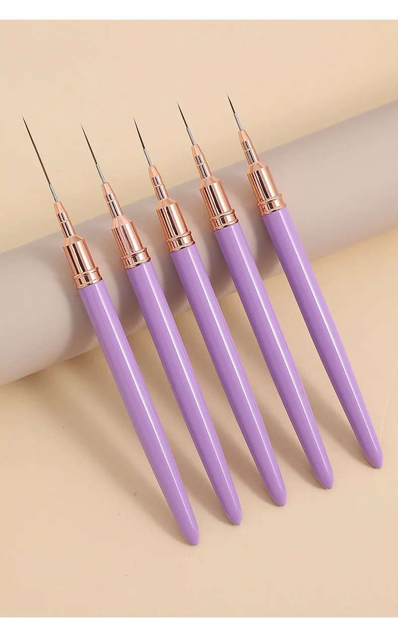 7/9/11/15/25MM Nail Liner Brush Handle Nail Art Pen Brush Drawing Lines Stripe Painting Flower Pen Manicure Tools Art 1PC nail art brushes