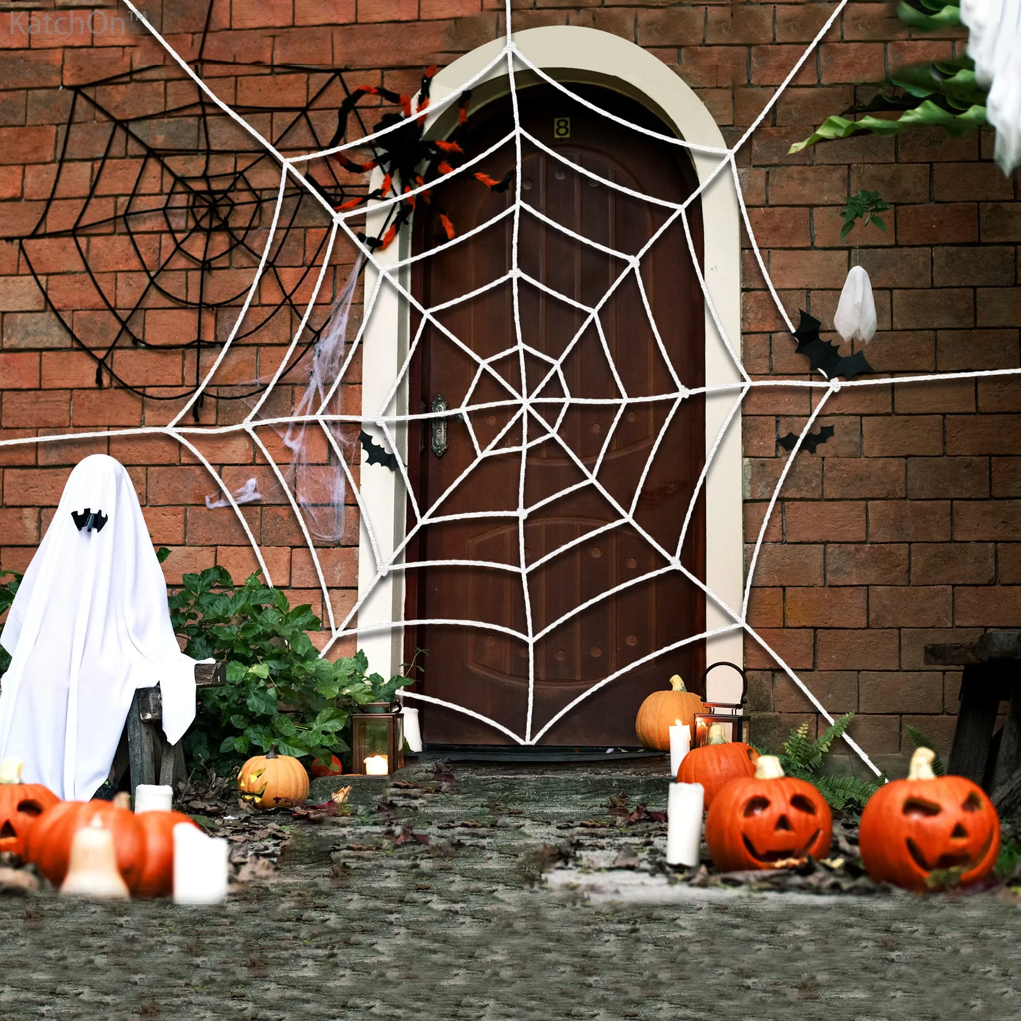 Toile D'araignée Halloween 60g Avec 30 Fausses Araignées - Décoration Effrayante Pour Maison Et Fête