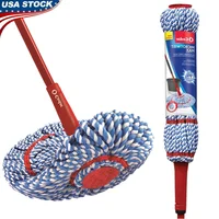 MicroTwist MAX Mop Microfiber 99 Percent Bacteria Removal Washable Reusable Twist Handle 18 Inch Head Fast Floor Cleaning