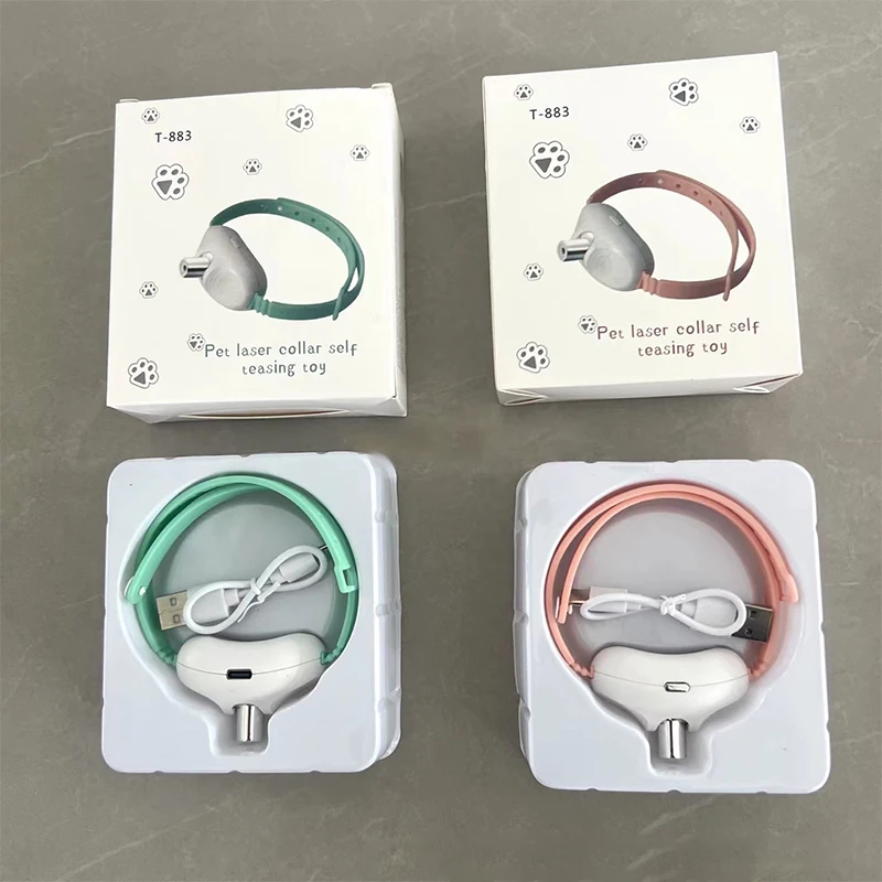 Laser Cat Collar Teasing Cat Electric USB Charging Kitten Automatic Cats Toy Smart Laser Teasing Cat Interactive Toy 5