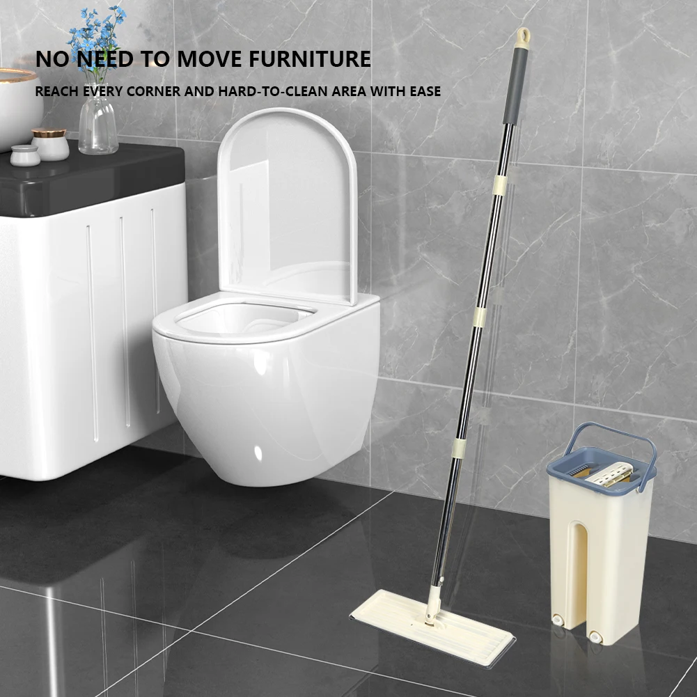 Microfiber Squeeze Mops Cloth Multipurpose Microfiber Mop Pads Water Absorption with Bucket Household Cleaning Tool