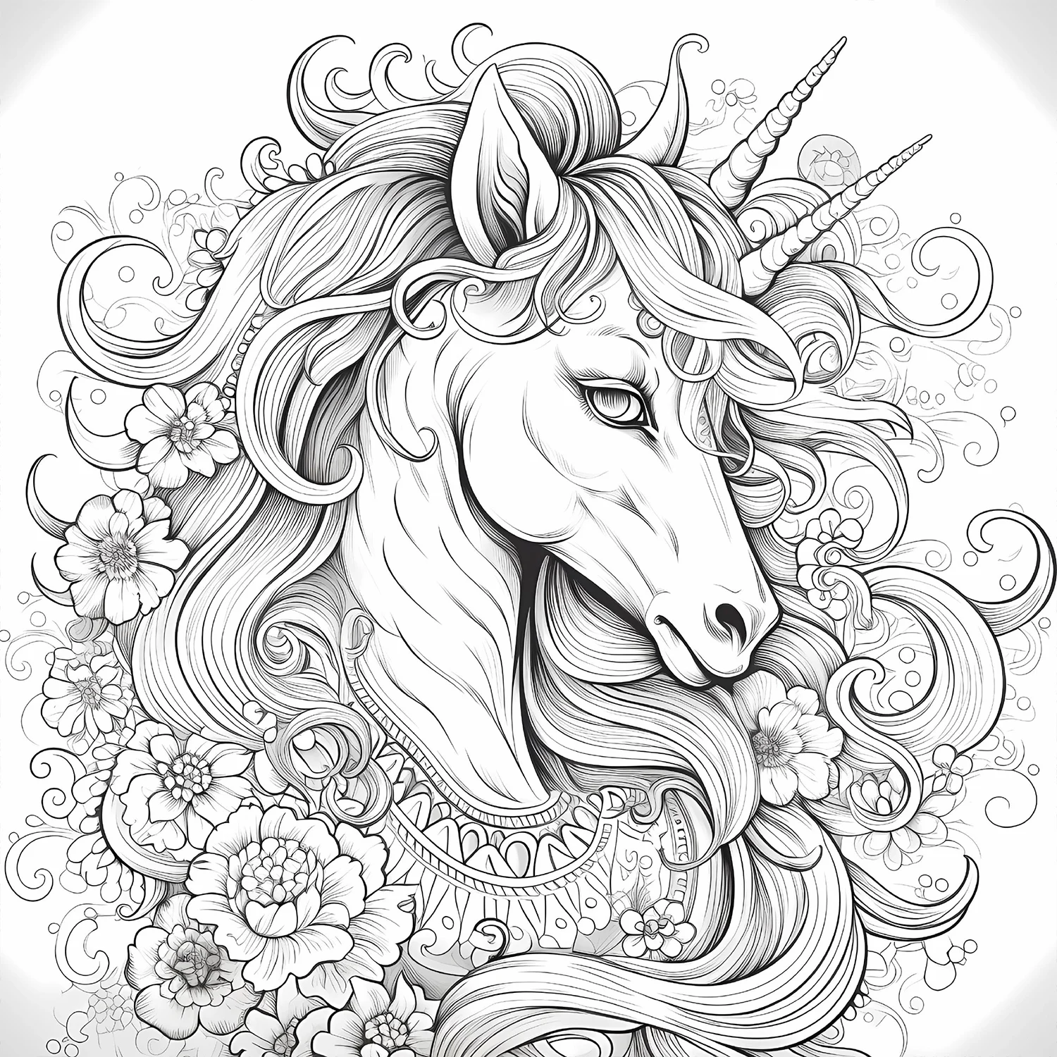 Adult Picture Book: Enchanting Unicorn Colouring Book Whimsical Animated Designs 6