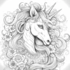 Adult Picture Book: Enchanting Unicorn Colouring Book Whimsical Animated Designs 6