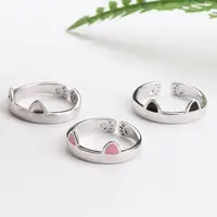 Cute Ring Cat Ear Finger Ring Open Design Fashion Ring Jewelry For Women Young Girl Child Gift Adjustable Ring Jewelry Wholesale 1