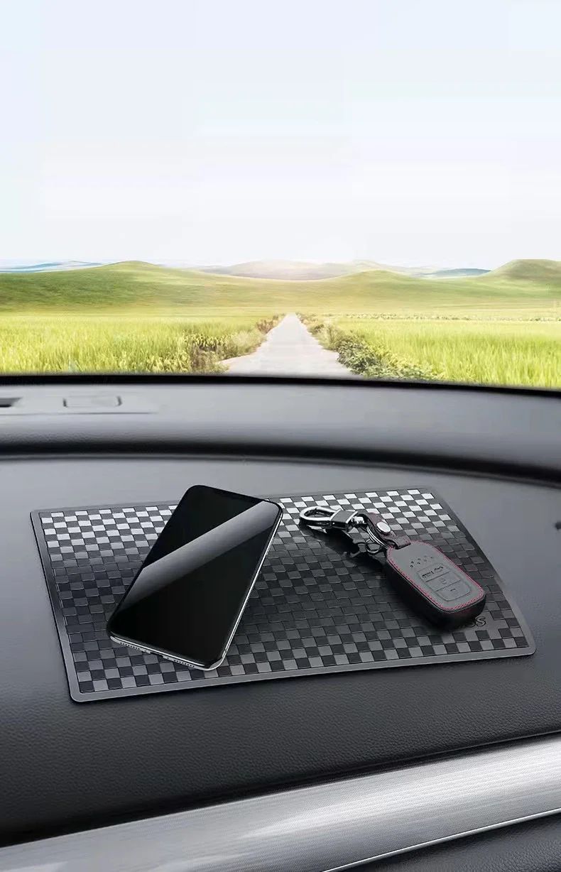 Universal Car Anti-Slip Mat Car Non Slip Mat Non Slip Mat Car Dashboard Mat Non Slip Dash Mat Silicone Anti Slip Pad Silicone Anti Skid Pad Auto Dashboard Super Sticky Anti-skid Silicone Mat Car PVC Phone-Slip Interior Accessories