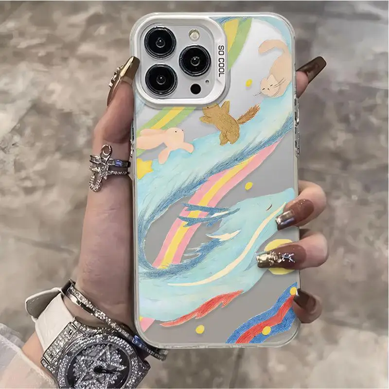 

Новый нишевой окрашенный серебристый чехол для IPhone 15