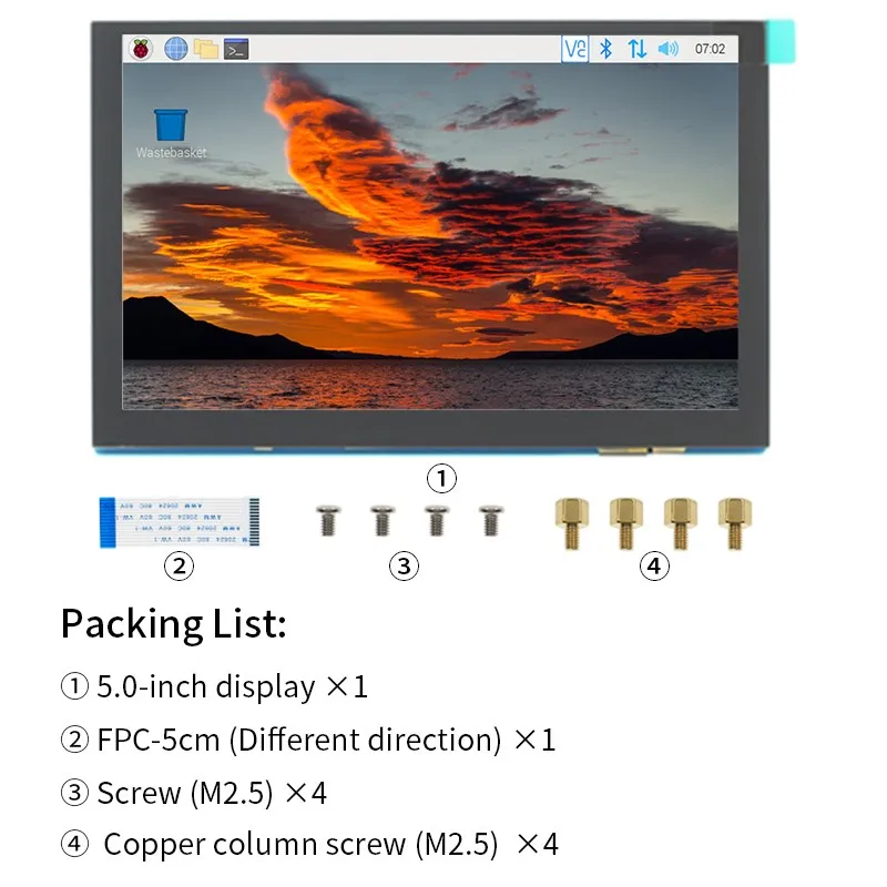Raspberry pi Lcd Touch Screen Monitor de Módulo Dsi Tela de Toque Capacitivo Suporta Rpi 4b 3b Mais 3b 800x480 5 - Imagem 5