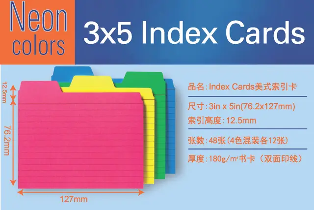 4 X 6 Index Card Holder 3 Colors 