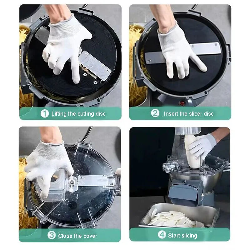 Commercial Potato Shredder, Small Carrot Slicer, Directional Vegetable Cutter, Potato Shredder, Electric Garlic Slicer 5