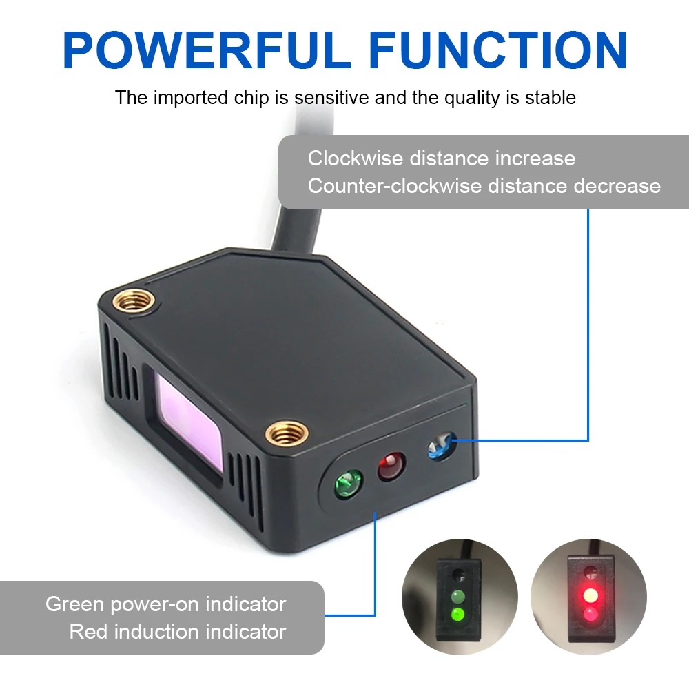 Cloweit sensore Laser quadrato 35cm 8m regolabile NPN PNP riflessione diffusa/speculare interruttori di prossimità per foto a infrarossi ottici E3Z