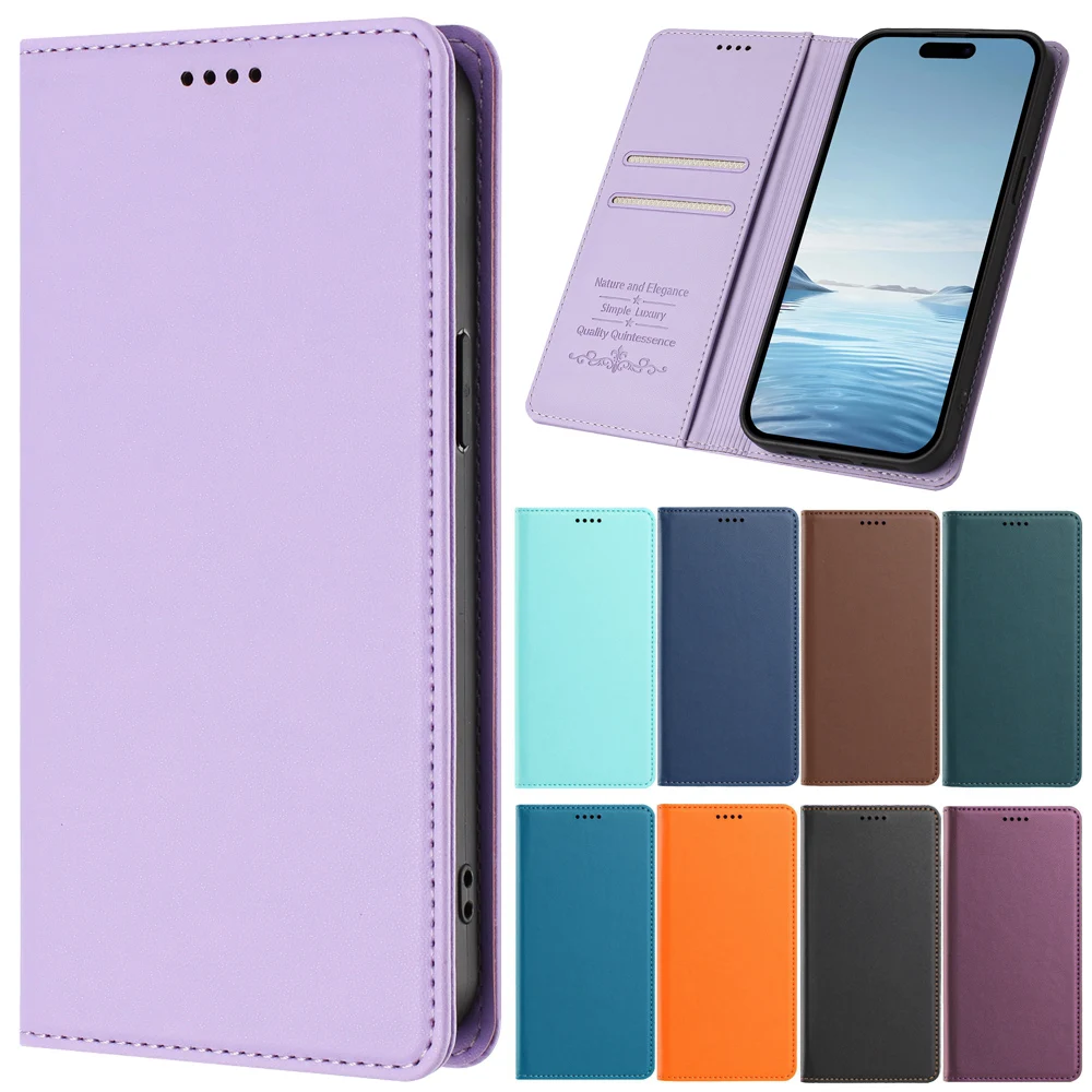 Luxury Leather Magnetic Phone Flip Cover