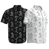 2024 New Disney Hawaiian Shirt Fashion Mickey Mouse Sketch Doodle Shirt Disneyland Short Sleeve Button Shirt Casual 1