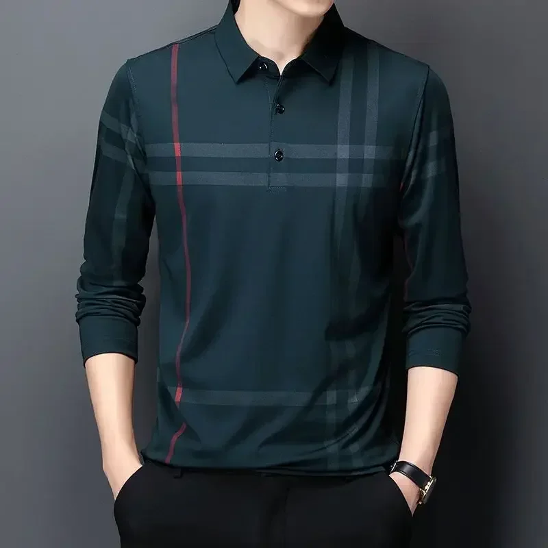 thumbnail image 1 of Sudaderas para hombre, de manga larga, estampadas, ajustadas, polos para hombre, camisetas ajustadas, ropa barata, poliéster social, original, a granel, 1 of 5