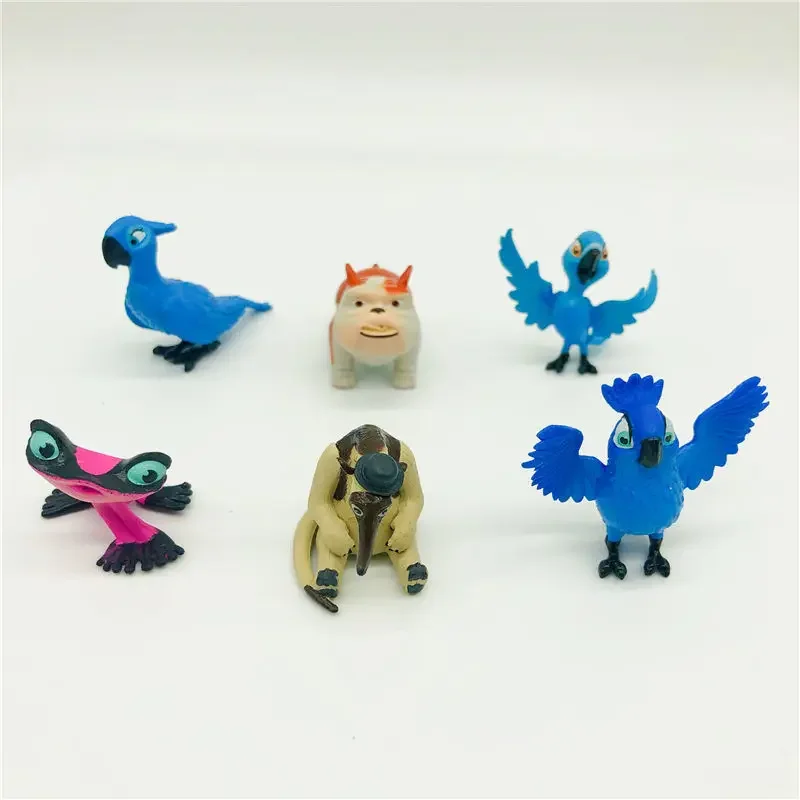 

12pcs/lot Mini Rio Adventure Parrot Friends Birds PVC Action Figures Cartoon Collection Toy Doll Model for Christmas Kids Gifts