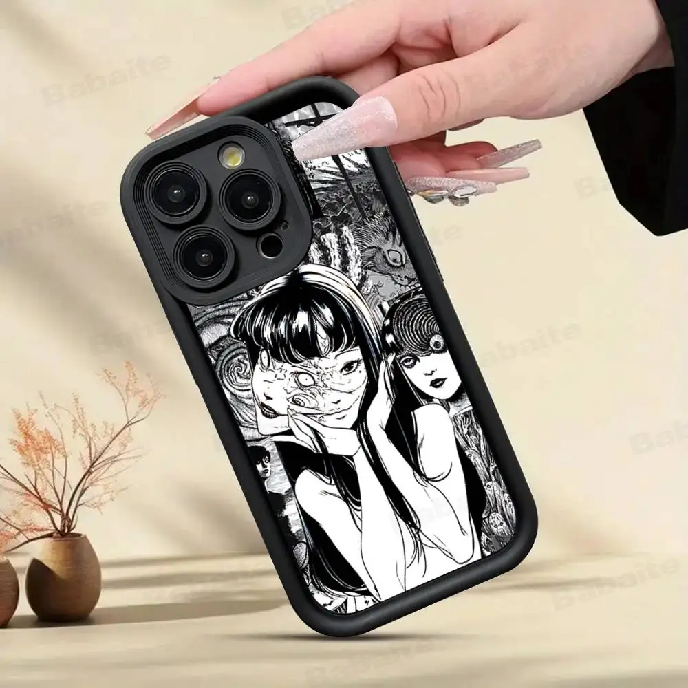 Junji Ito Horror Comics Soft Black Phone Case Cover