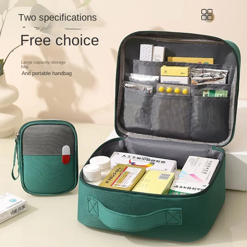 Medical Medicine Kit Multifunctional Layered Health Storage Bag Organizer Pouch Bags for Women Travel Makeup Pouch Cosmetic Bag