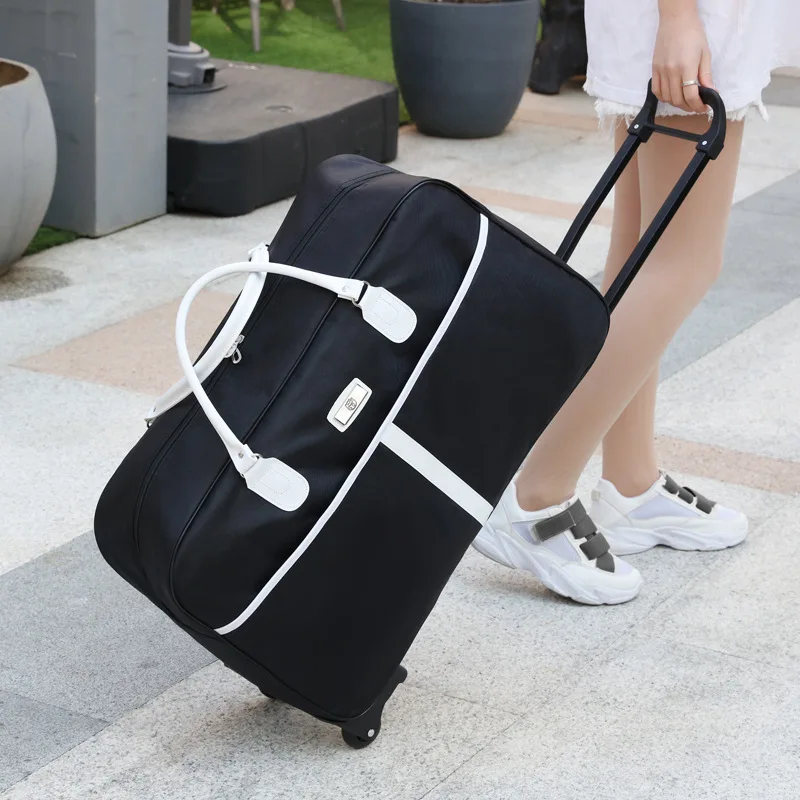 large-capacity-travel-bags-folding-waterproof-trolley-bags-with-wheels-zipper-fashion-oxford-cloth-lightweight-hand-luggage