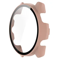 Premium Protective Hard Case with Tempered Glass Screen Protector Cover - Garmin 165 (5 Pink)