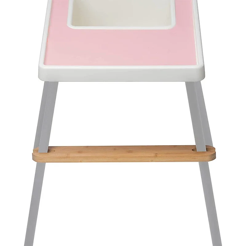 Seggiolone per bambini Poggiapiedi in legno di bambù naturale Poggiapiedi per seggiolone stabile antiscivolo Accessori per bambini Roba per bambini - immagine 4