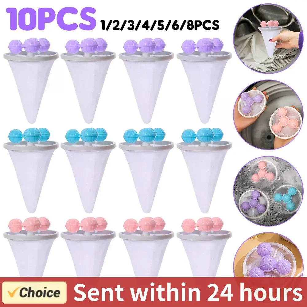 1-10PCS Washing Machine Filter Net Floating Lint Filter Mesh Bag Reusable Pet Hair Catcher Remover Laundry Cleaning Tool pet hair remover laundry hair catcher