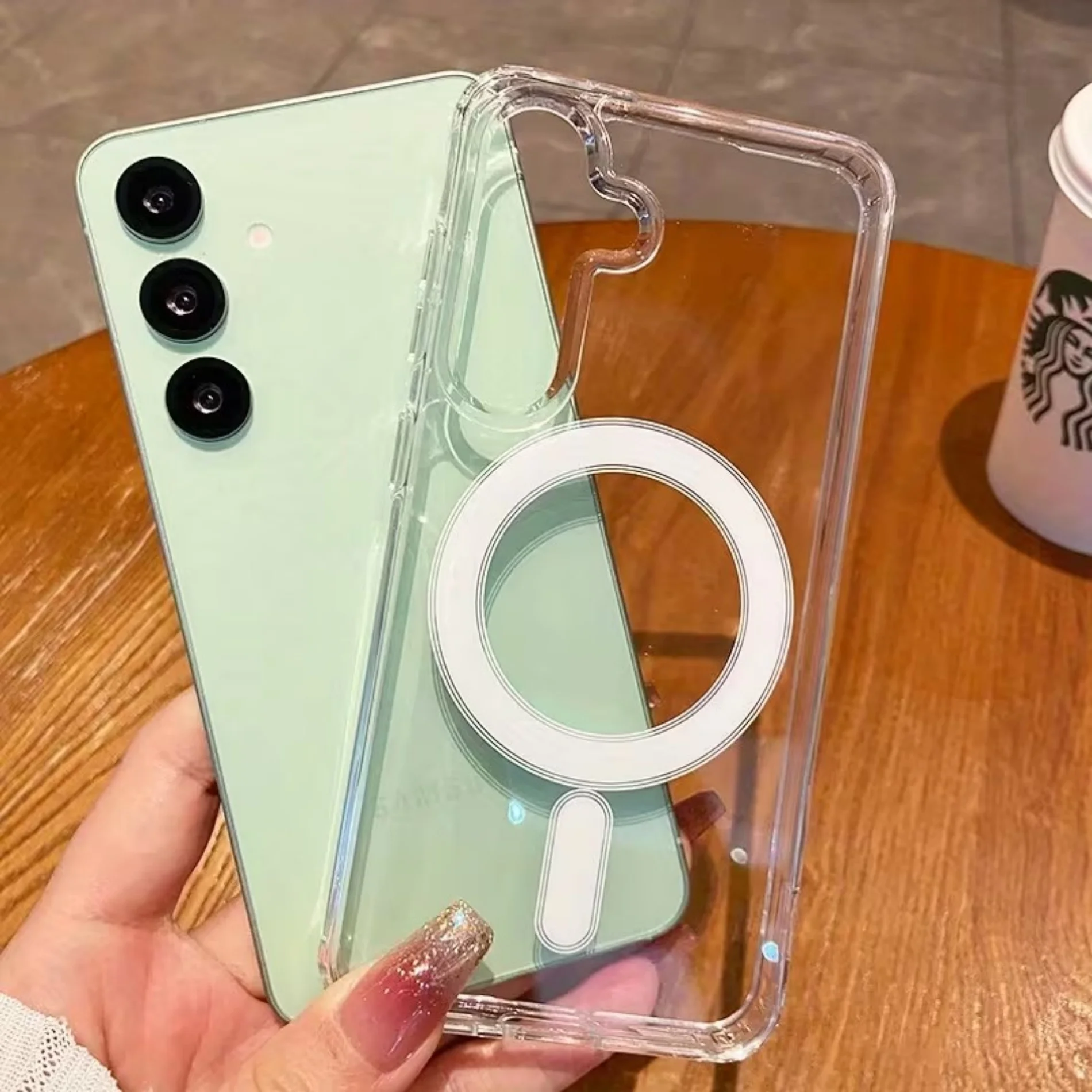 Magnetic Clear Silicone Phone Case Cover