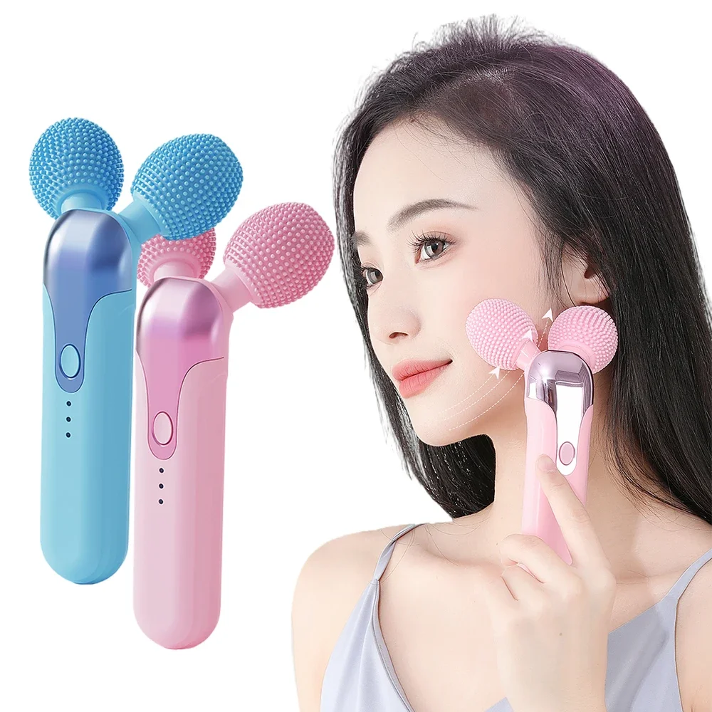 3D Electric Face Lift Roller Y Body Slimming Massager High Frequency Sonic Vibration Facial Lifting Skin Tighten Deep Cleaning