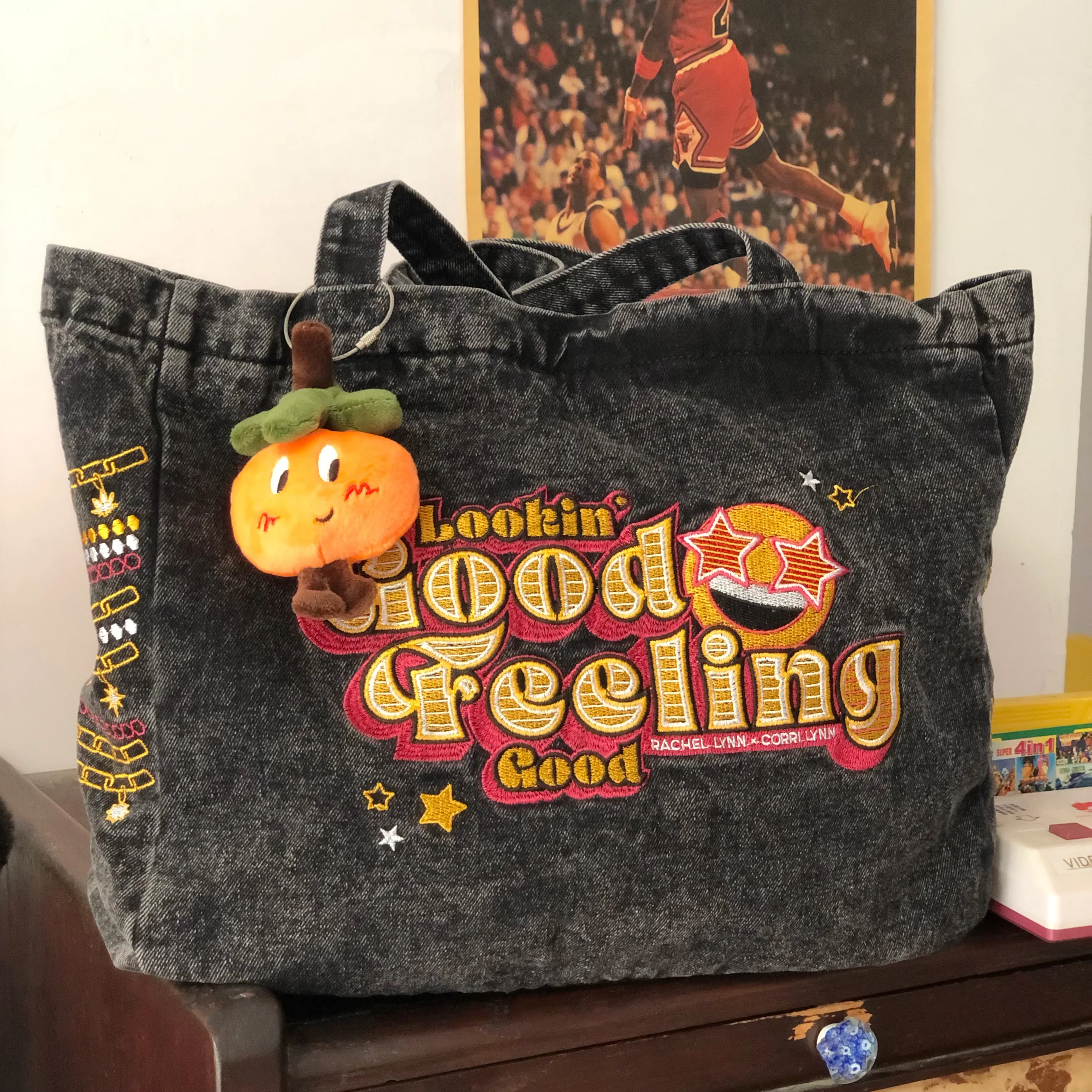 2022 New Retro Denim Jeans Embroidery Casual Tote Cool Girl Shoulder Bags Soft Student Large Capacity Shopping Handbags Vintage