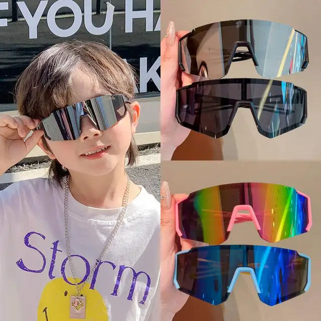 Lunettes de soleil de cyclisme pour enfants, lunettes de soleil d'équitation pour garçons et filles, mode extérieur, coupe-vent, nuances résistantes aux UV 1