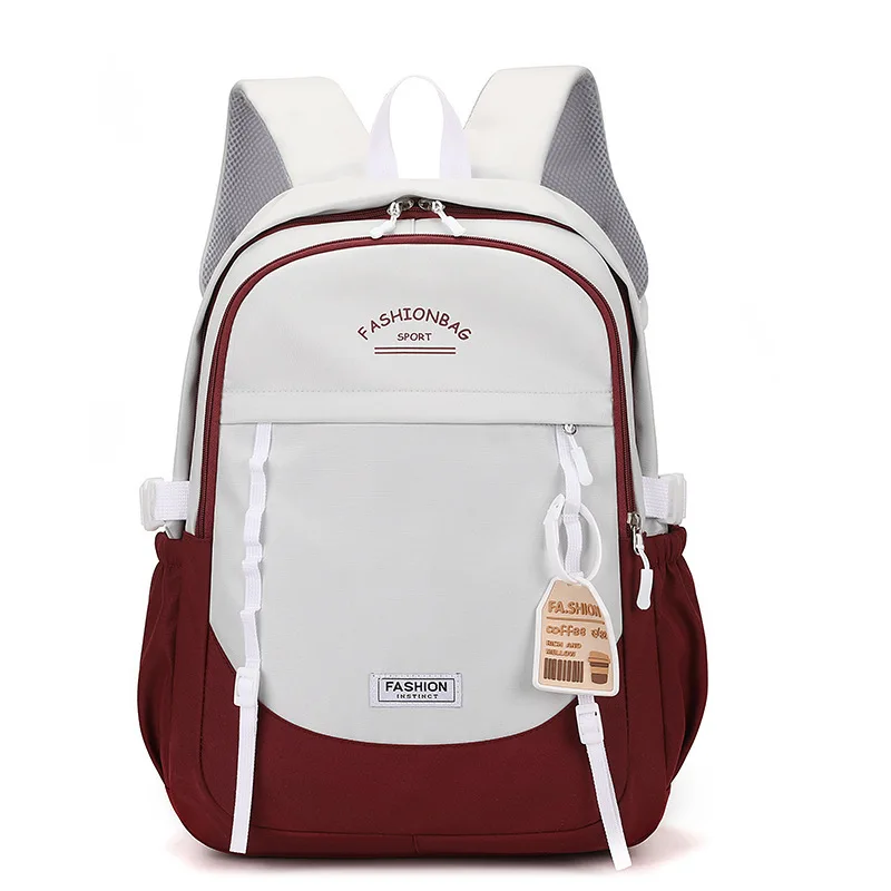 Backpack for Middle School Girls, Ins Style, College, High School, Versatile Color-Block Double - 6