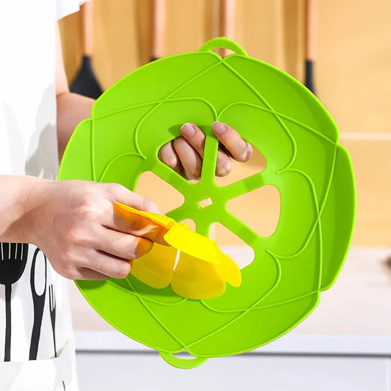 Spill Stopper Protector Cover Silicone Lid for Pot Cooking Tools Flower Pots Cookware Home Saucepan Kitchen Accessories Gadgets