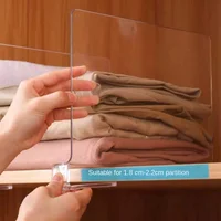 Wardrobe Layered Partition Transparent Acrylic Partition Split Storage Cabinet Erect Layered Shelf Plug-in Type #3968 2