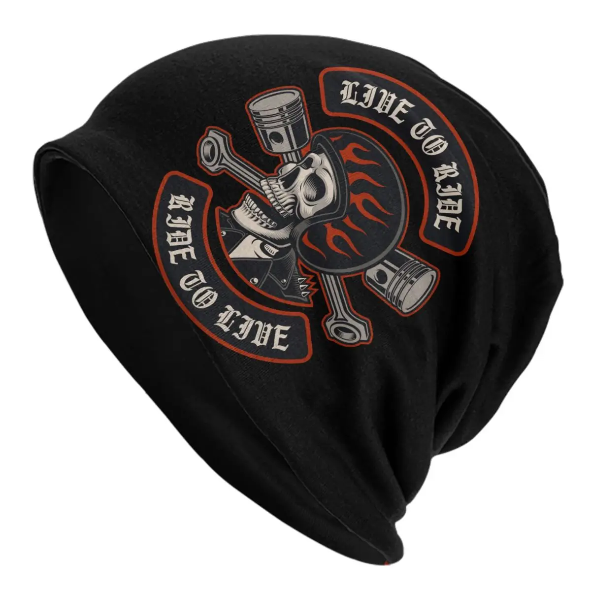 

Rockabilly Rock Biker Motorcycle Skull Skullies Beanies Caps Unisex Winter Warm Knitted Hat Adult Bonnet Hats Outdoor Ski Cap