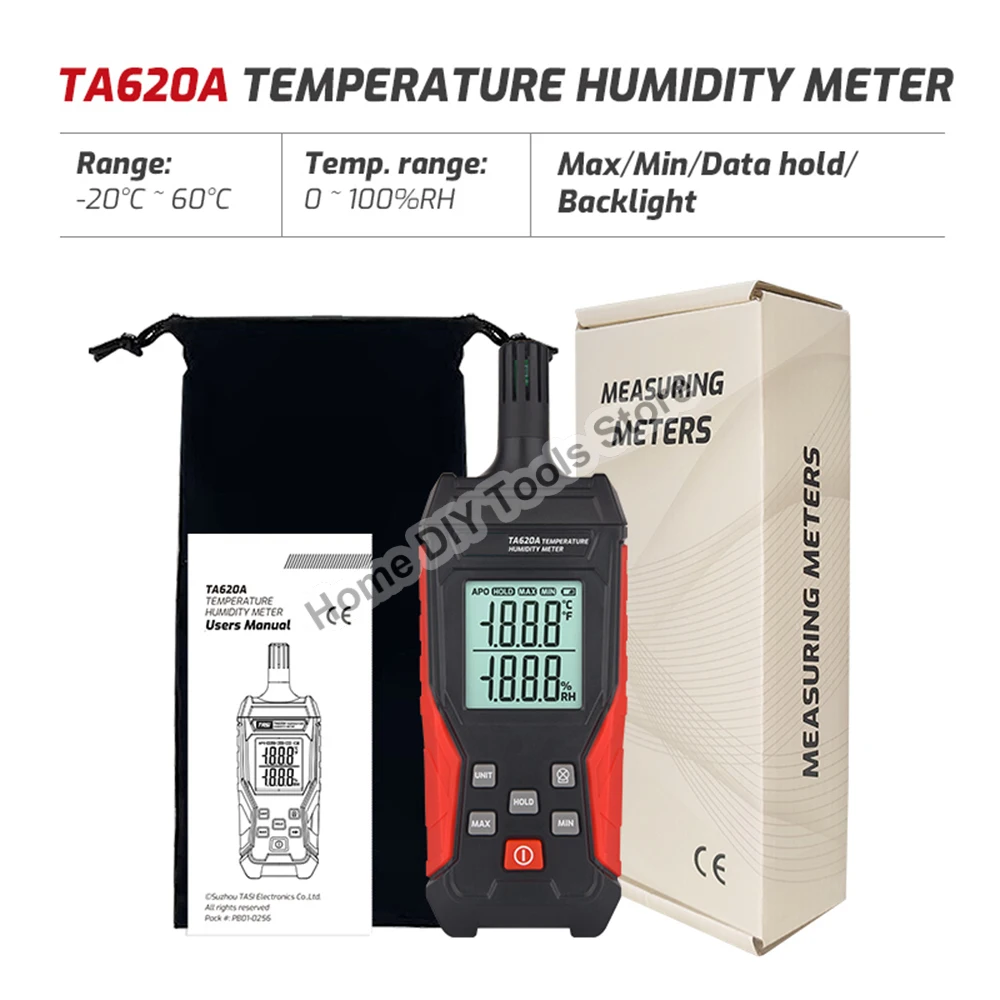

TA620A Handheld Temperature And Humidity Meter Industrial High-precision Indoor Temperature And Humidity Detector