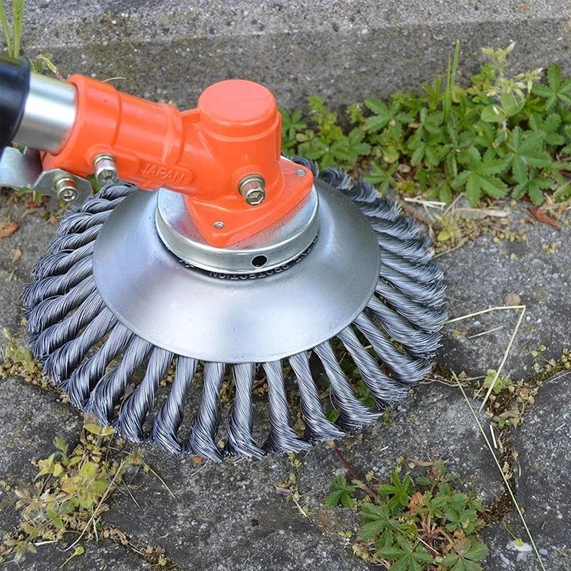 

Cutter Steel Wire Lawn Trimmer Garden Eater Weed Trimmer Tools Garden 150mm Weed Grass Brush Brush Mower Wheel Grass Head Brush