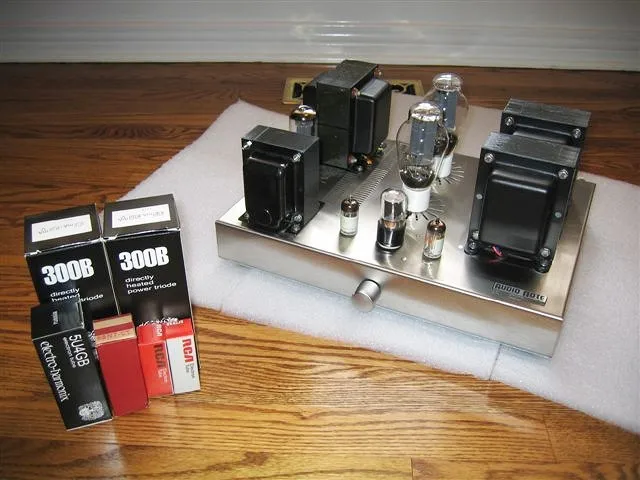 

Upgraded version Audionote KIT-1 300B single-ended amplifier, Russia EH 300B*2, EH5U4G*1, 6SN7*1, USA/5687*2